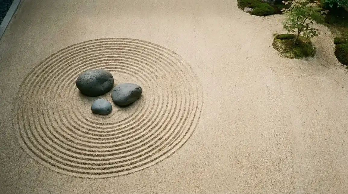 哈希分分彩 书斋枯山水沙盘全景